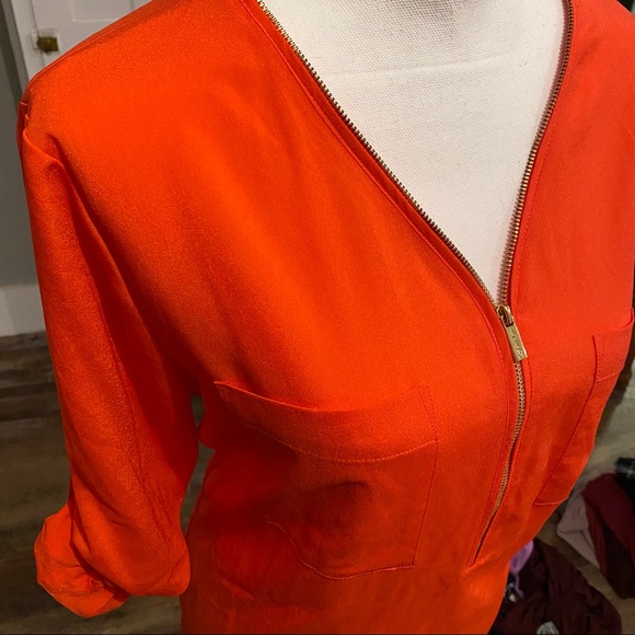 NWOT Peach Calvin Klein Blouse - Picture 2 of 8
